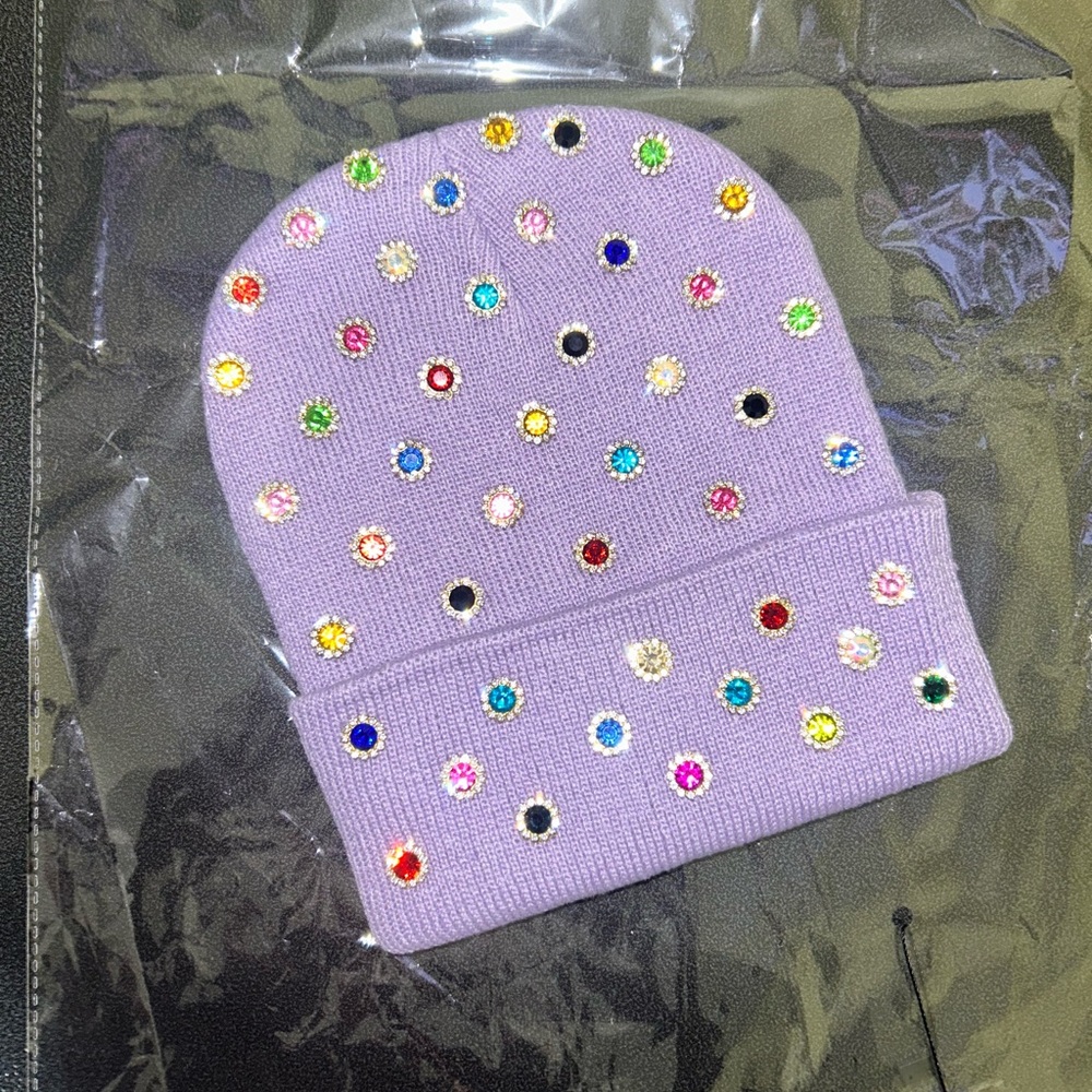 “Amethyst Candy Orbit” Beanie